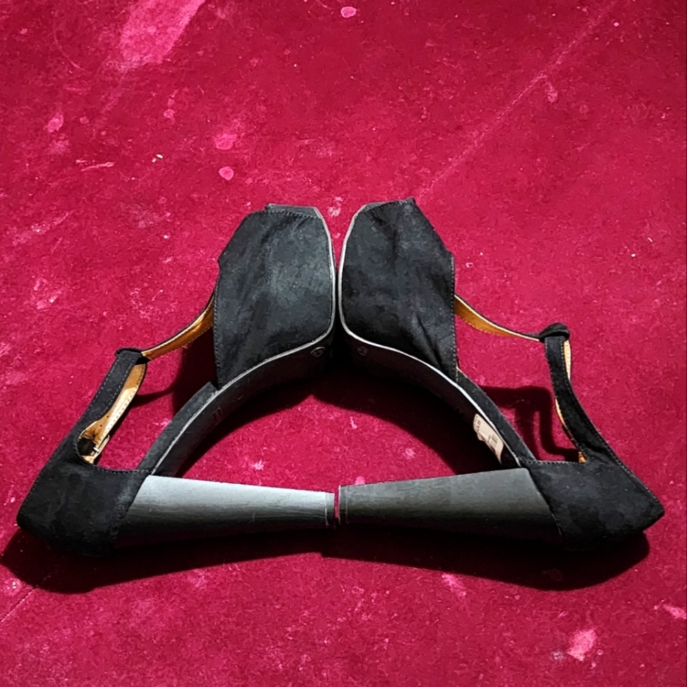 Bamboo Black High Heel Shoes 👠 - Picture 8 of 11